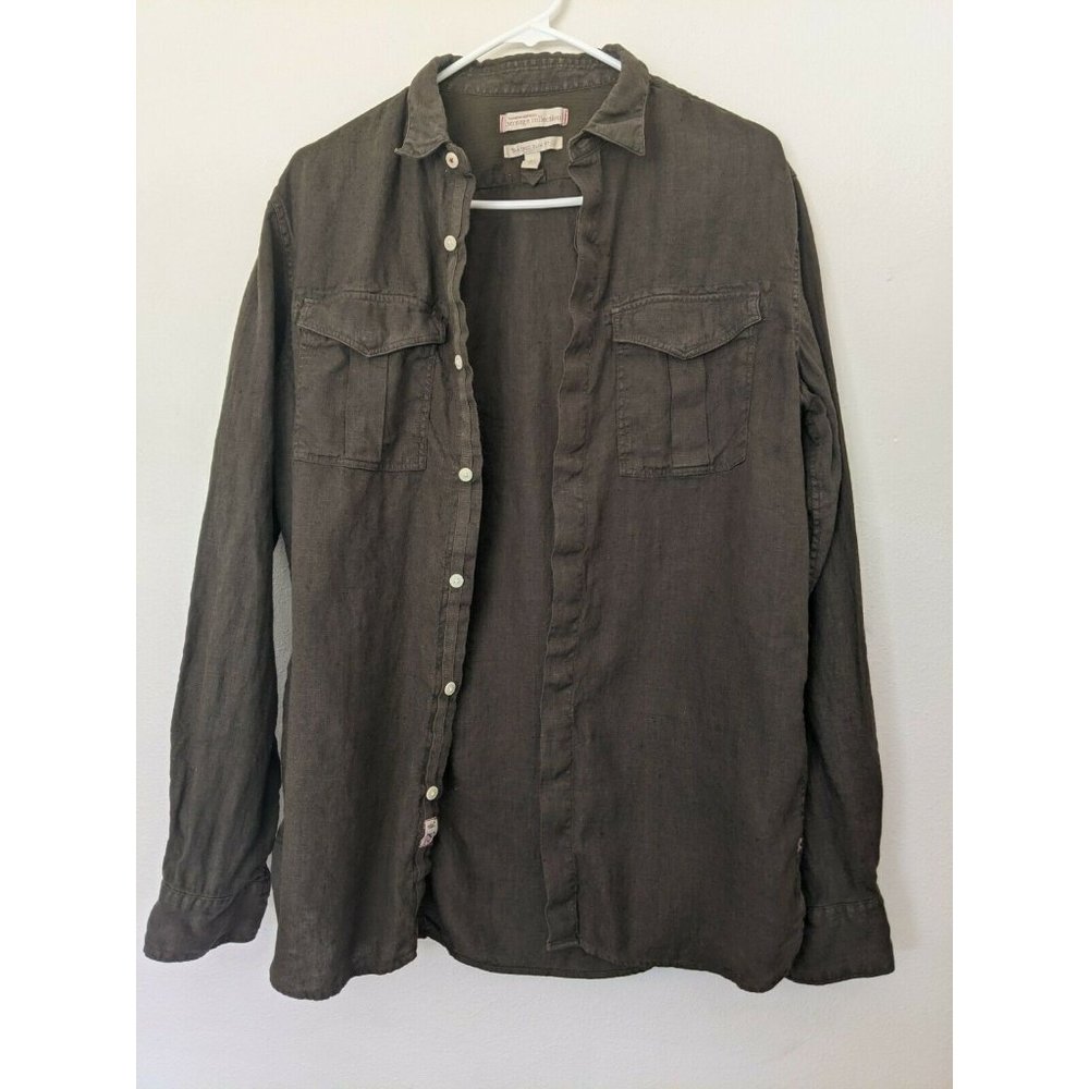 Banana Republic Woman's Medium Shaket 100% Linen Button Down Jacket